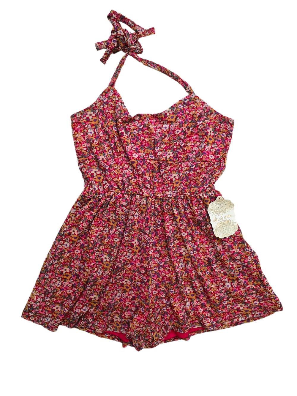Altar'd State Floral Halter Romper NWT Size Small